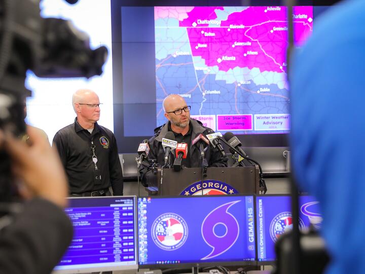 GEMA/HS Director Lamb at Winter Storm Presser