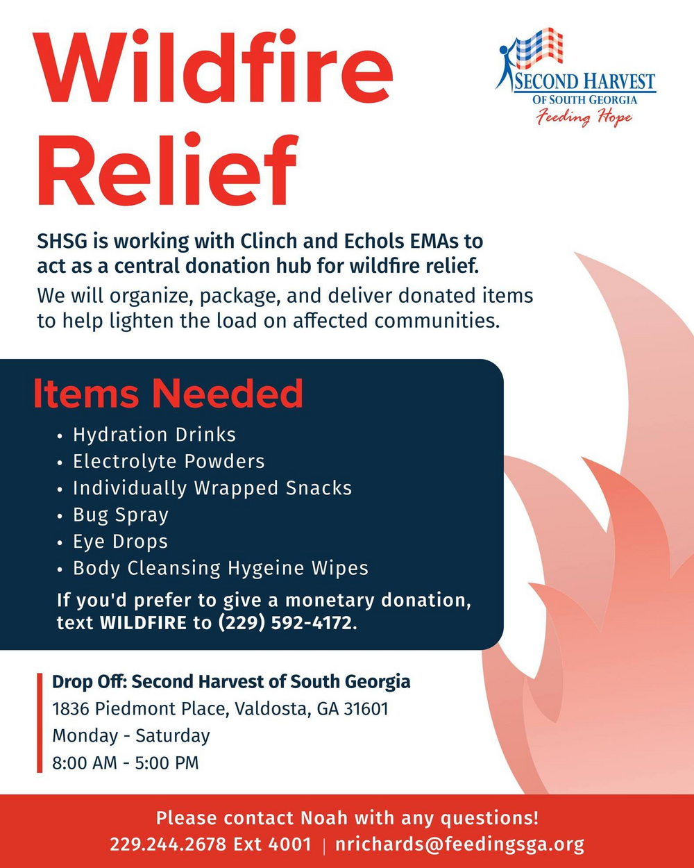 Wildfire Relief Flyer