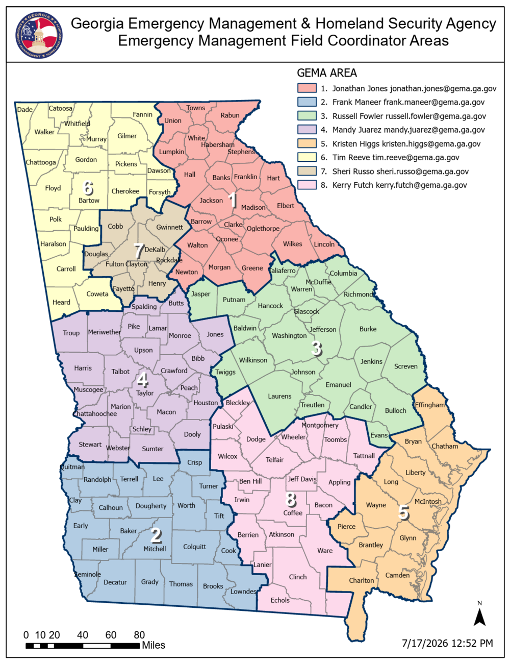 EM Field Coordinator Areas