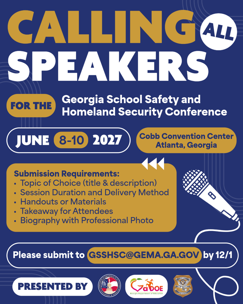 Call for Speakers Flyer